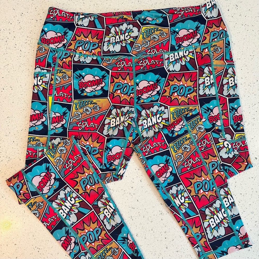 CVG Knockout Comic Print Leggings